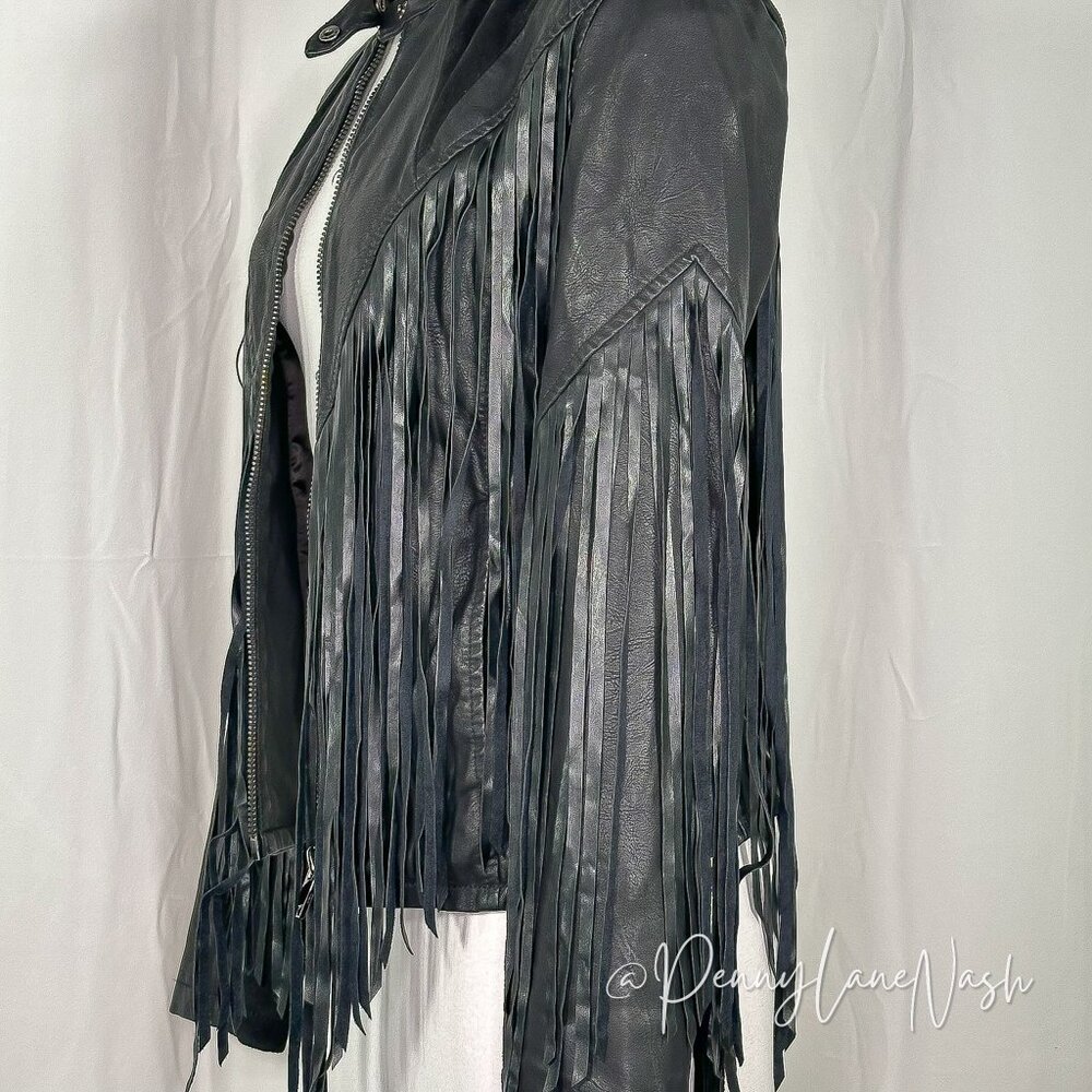 BlankNYC  Hashtag Abuser Finge Faux Leather Jacket - Picture 10 of 15